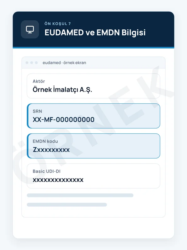 EUDAMED ve EMDN bilgisi