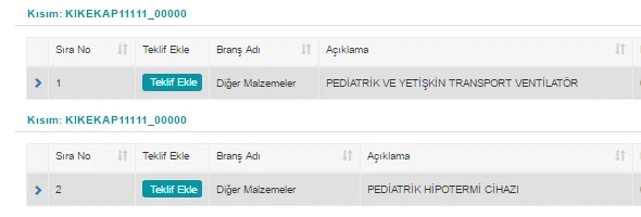 ÜTS İhale Bildirimi