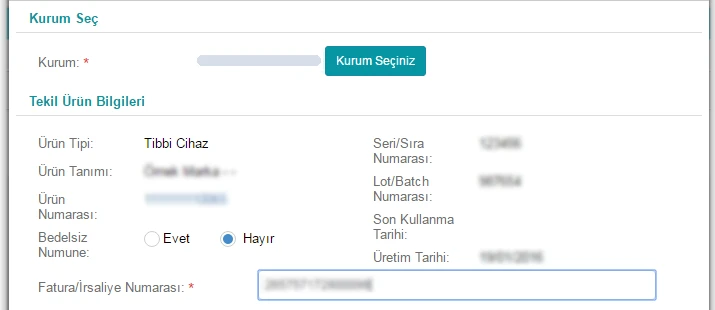 ÜTS Verme Bildirimi