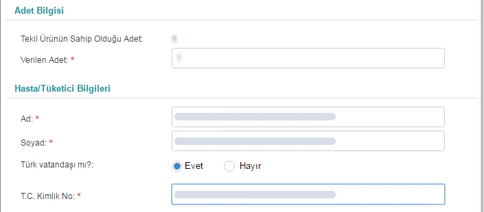 ÜTS Tüketiciye Verme Bildirimi